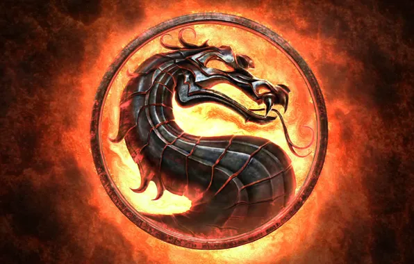 Picture language, fire, flame, sign, dragon, emblem, Mortal Kombat, Mortal Kombat