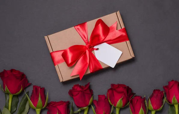 Flowers, gift, roses, bouquet, hearts, red, red, love