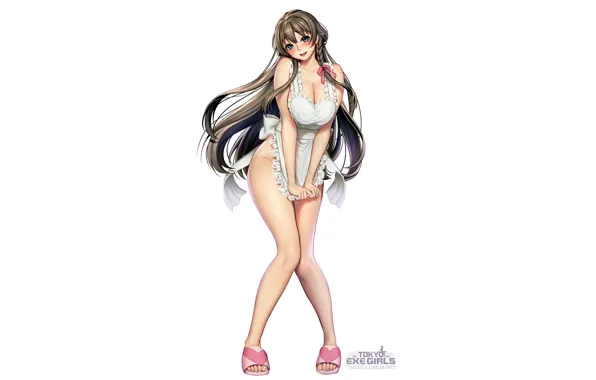 Picture girl, sexy, cleavage, long hair, boobs, anime, blue eyes, beautiful