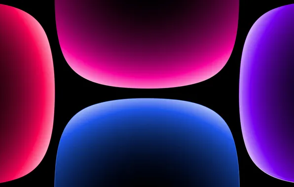 Abstraction, gradient, colorful, black background, colorful, gradients, Four colors