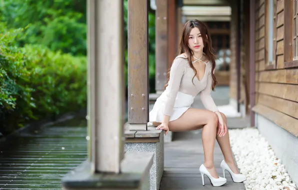 Picture girl, pose, Asian