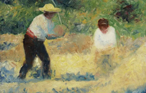 Picture, genre, Georges Seurat, Carrying Stones, Georges Seurat