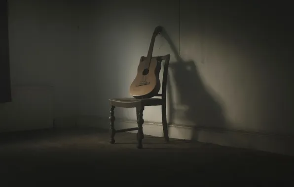 Music, guitar, chair