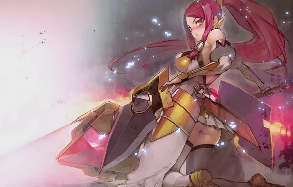 Ass, look, girl, weapons, magic, armor, art, blazblue