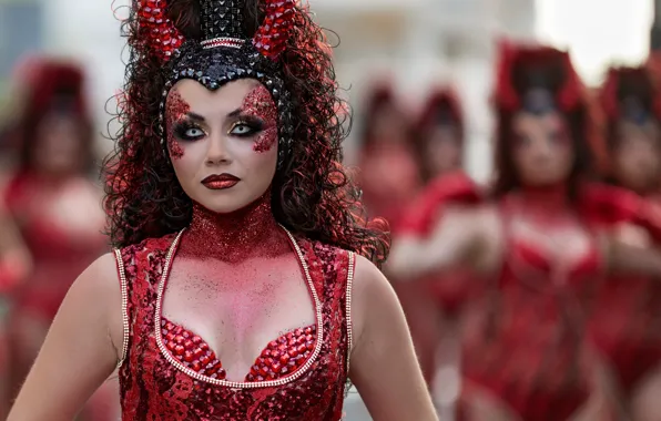 Look, girl, decoration, style, Shine, makeup, costume, zombies