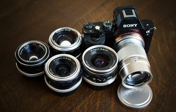 The camera, Sony, lenses