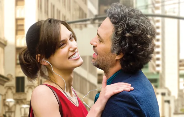 Picture Keira Knightley, Keira Knightley, poster, Mark Ruffalo, Mark Ruffalo, Begin again, For once in your …