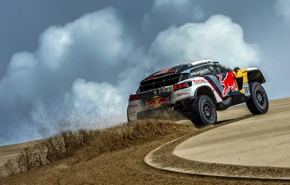 Sand, Auto, Sport, Machine, Speed, Traces, Race, Peugeot