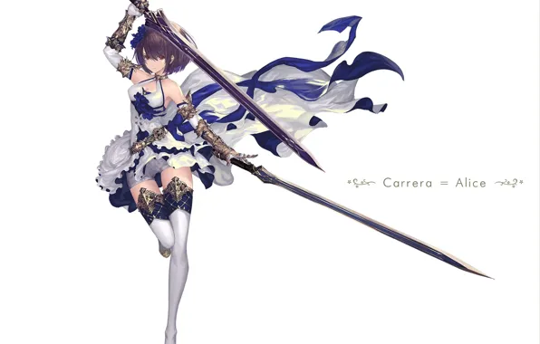 Girl, weapons, sword, art, swords, tachikawa mushimaro
