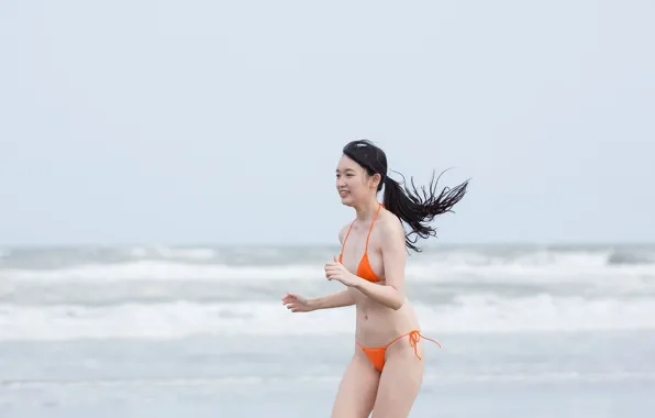 Bikini, Beautiful, Asian, Model, Beach, Woman, Pretty, Japanese