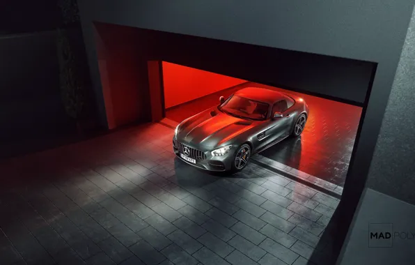 Auto, Night, Machine, Grey, Garage, Car, Mercedes-Benz AMG, Transport & Vehicles