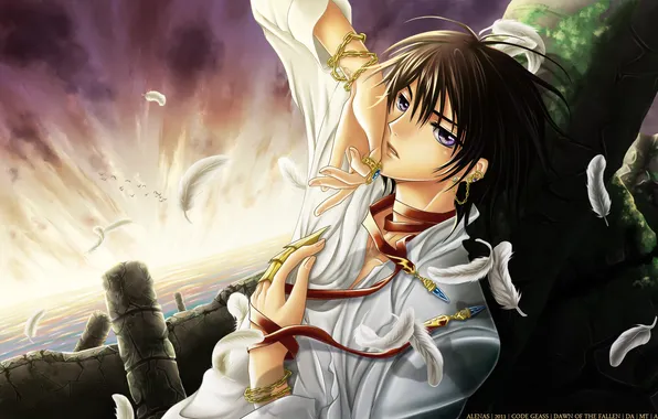 Picture sea, anime, guy, code geass