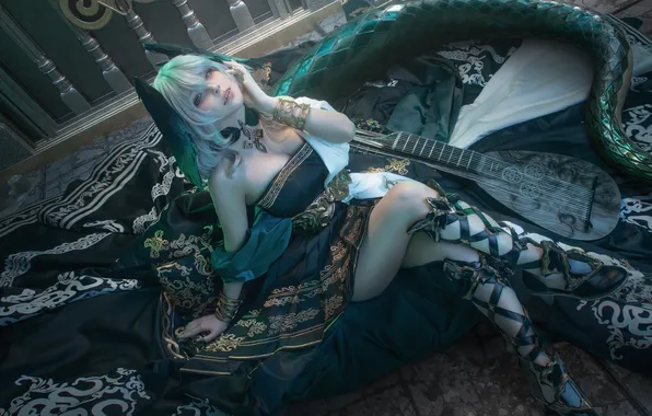 Picture women, cosplay, watermarked, Arknights, Asian, Lilium725, Weibo
