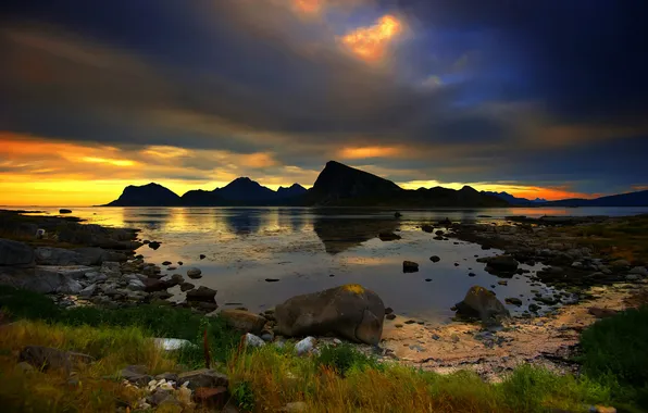 Sea, summer, rocks, calm