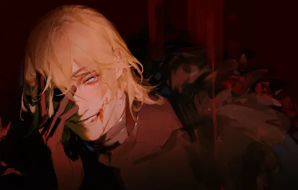Smile, blood, male, Fire Emblem, Dimitri Alexandre Blaiddyd