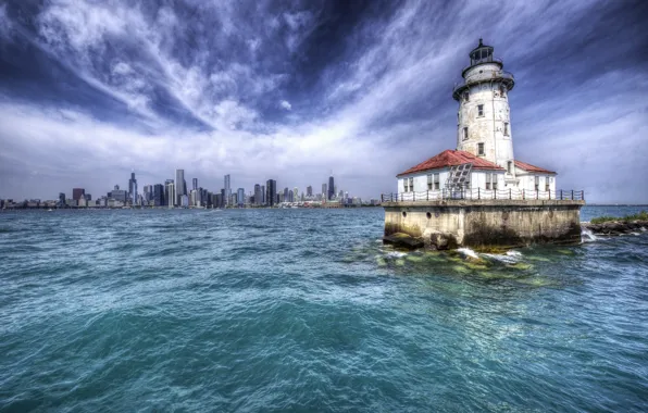 Picture USA, Chicago, Illinois, Harbor Lighthouse
