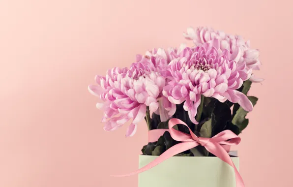 Flowers, bouquet, vase, Chrysanthemum