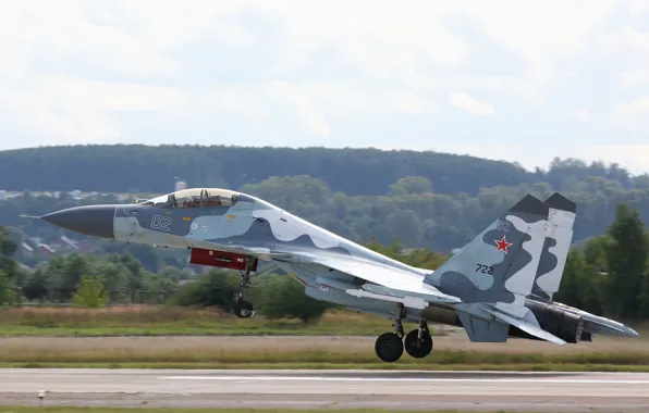 Picture fighter, the rise, multipurpose, Su-30, MKИ