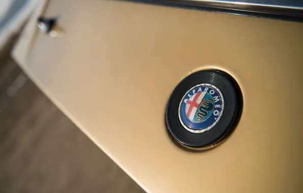 Picture Alfa Romeo, logo, 1972, Montreal, badge, Alfa Romeo Montreal