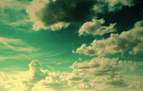The sky, the sun, clouds, fiction