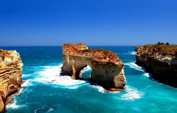 Picture sea, the sky, the ocean, rocks, arch