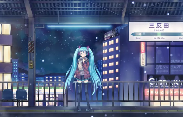 Picture vocaloid, hatsune miku, stop