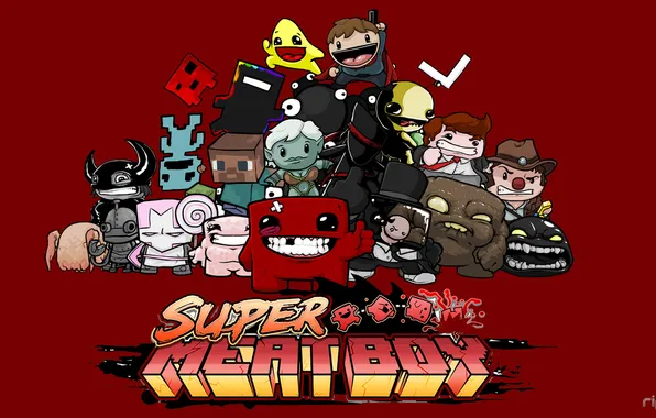 Picture meat, heroes, game, SUPER MEET BOy