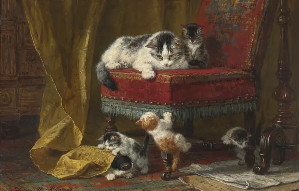 Cats, romanticism, Henriëtte Ronner-Knip