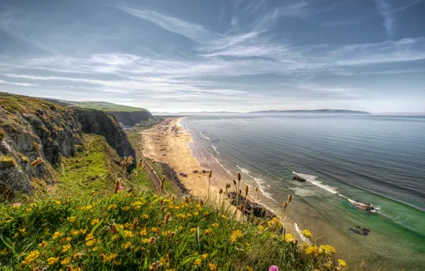 Picture sea, beach, coast, Ireland