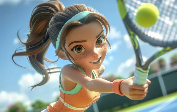 Picture art, tennis, sports