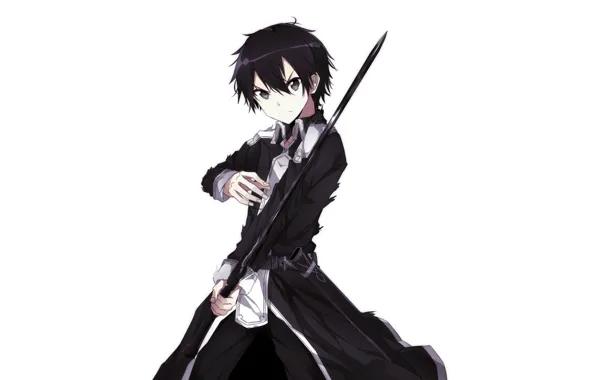 Anime, art, Sword Art Online, Kirito