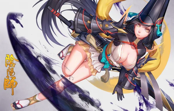 Girl, anime, art, Onmyouji