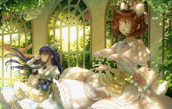 Girls, anime, art, Card Captor Sakura, Sakura-collector cards