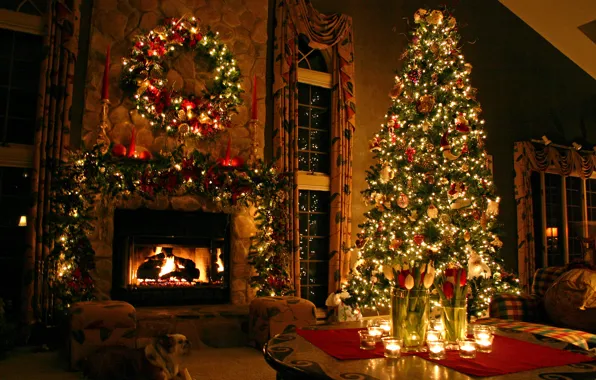 Picture tree, new year, Christmas, christmas, tree