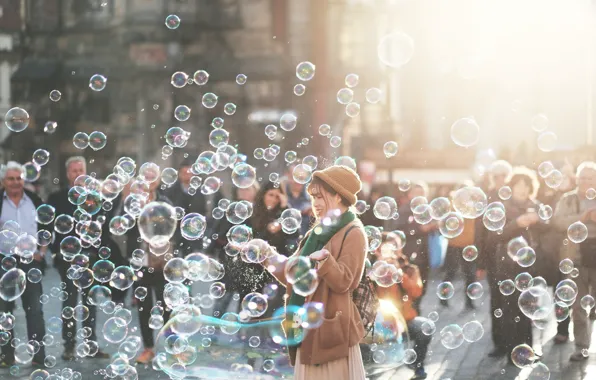 Bubbles, Girls, Women, Sunshine, Happy, People, Alex Alvarez