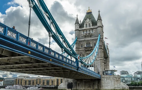 Bridge, river, England, London