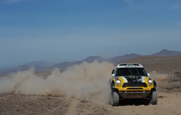 Sport, Turn, Race, Mini Cooper, Rally, Dakar, MINI, Mini Cooper