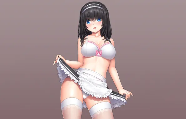 Girl, sexy, lingerie, pantsu, bra, cleavage, panties, thighhighs