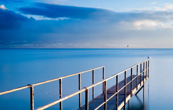 Sea, landscape, bridge