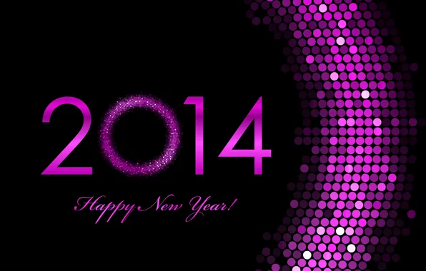 Pink, holiday, Wallpaper, figures, New year, New Year, 2014