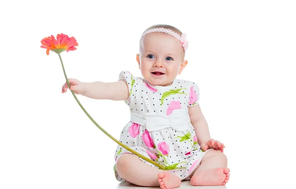 Picture flower, child, girl, baby