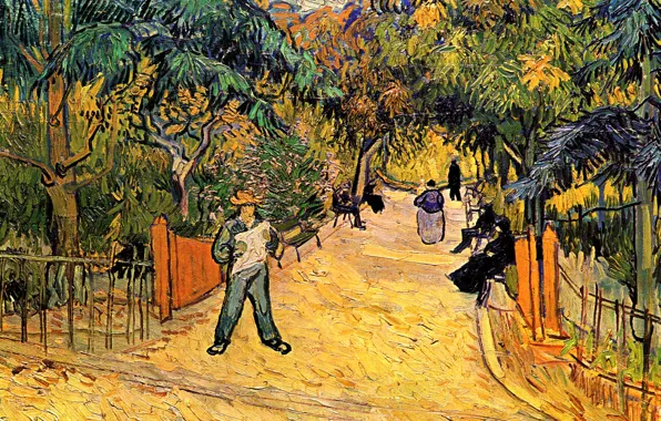 Picture Vincent van Gogh, Entrance to the Public, Park in Arles