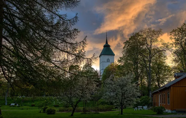 Spring, Norway, Church, Værnes church