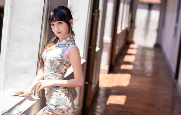Picture look, the sun, pose, model, portrait, makeup, figure, dress