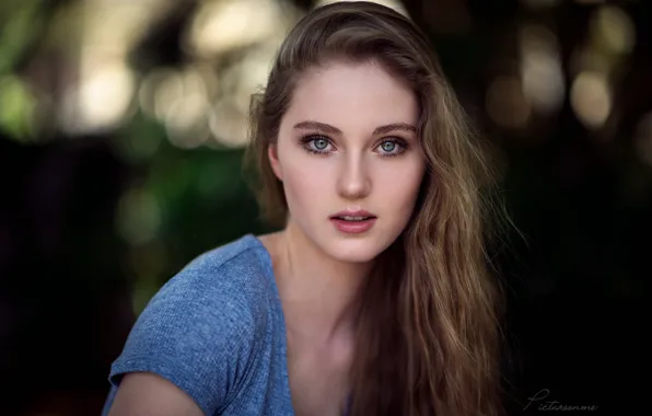 Picture look, girl, background, portrait, makeup, hairstyle, brown hair, beautiful