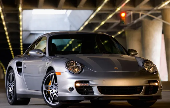 Picture machine, lights, 911, Porsche, Coupe, the front, Turbo