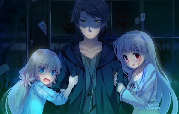 Girls, anime, art, guy