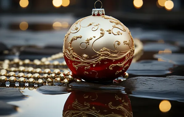 Balls, balls, Christmas, New year, Christmas decorations, Christmas decorations, AI art, neural network