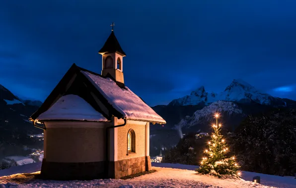 Picture winter, snow, landscape, mountains, nature, new year, Christmas, Bayern