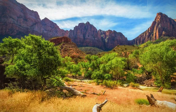 Landscape, mountains, nature, beauty, panorama